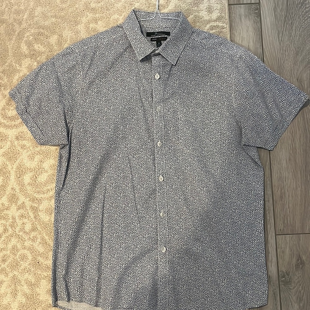 Marc Anthony Luxury Slim Fit Short Sleeve Button Down